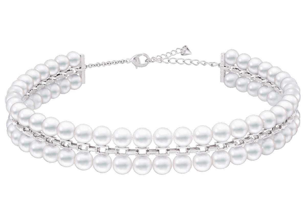 TASAKI，Sequence Diamonds頸鍊，18K金，阿古屋珍珠、鑽石，價格店洽。