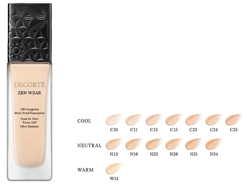 黛珂禪微霧光持久粉底液SPF25 PA++(14色)30ml，NT1,800