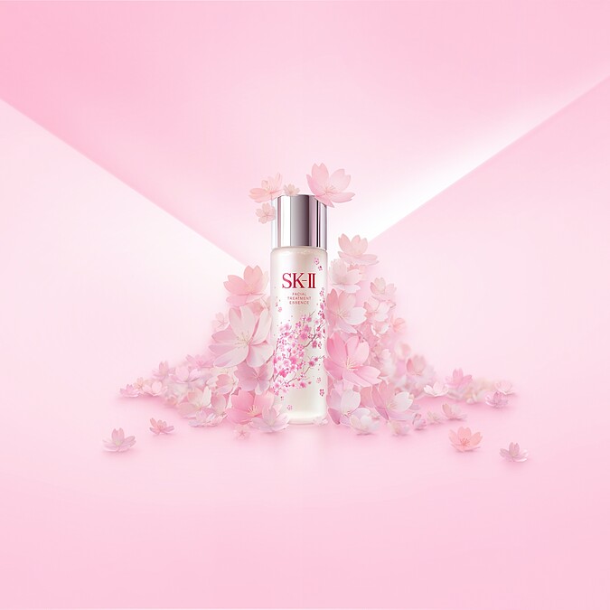 SK-II青春露櫻花限定版情境圖。