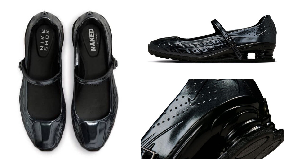 Nike這雙彈簧瑪莉珍何時開賣？與丹麥選品店Naked聯名，漆皮鞋身＋無鞋帶設計太燒了