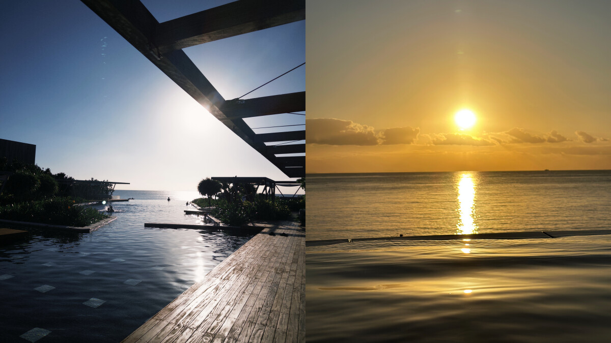 無邊際泳池各種時刻都有迷人景色