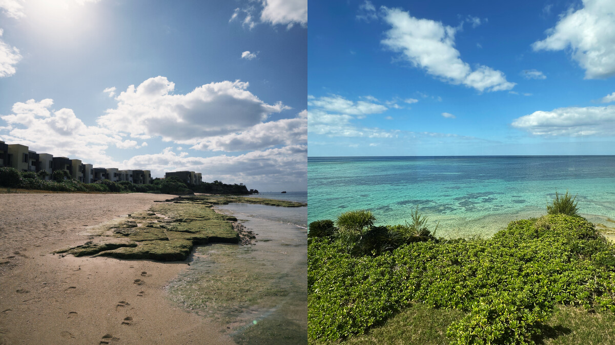 沿著客房外的花園小徑走下，即可抵達絕美沙灘！