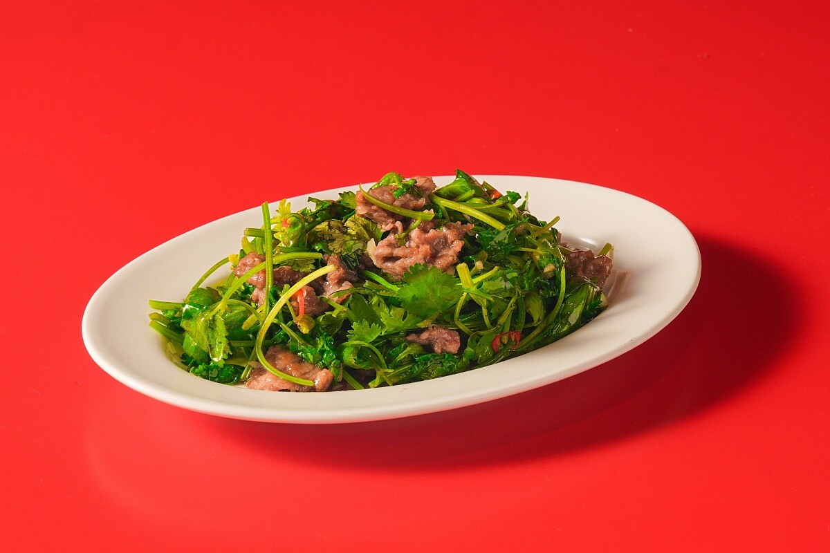 喜愛香菜清香風味的人一定不能錯過「香菜炒牛肉」。