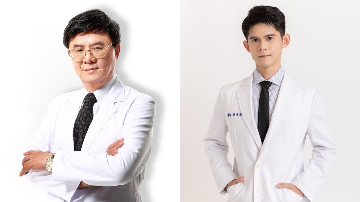 左：Dr.HUANG 品牌創辦人 黃禎憲醫師，右：Dr.HUANG 品牌執行長 黃千耀醫師。