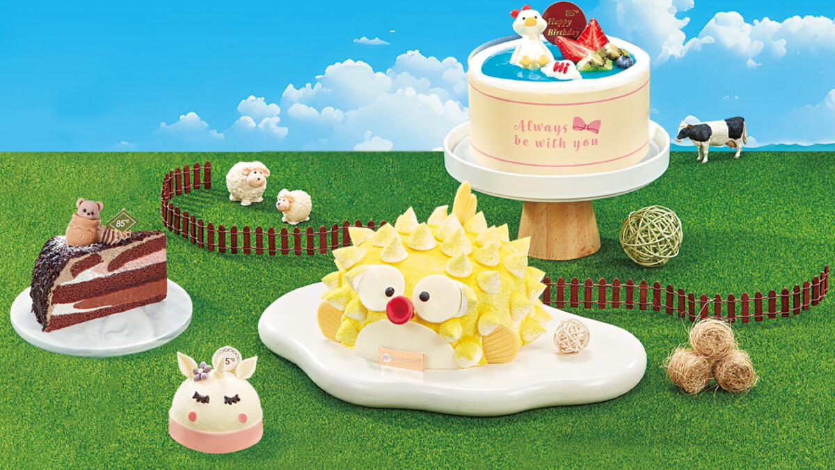 85°C「動物甜點村」萌力全開！呆萌小河豚、鴨鴨水樂園造型蛋糕必買