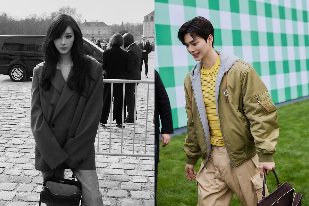 Giselle、宋江手中的包款都「開口笑」。