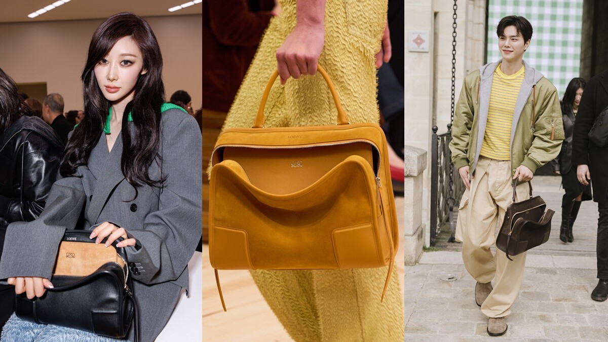 Giselle、宋江包包為什麼不關？原來Loewe新款Amazona 180手袋就是要這樣背！時尚迷又心動了