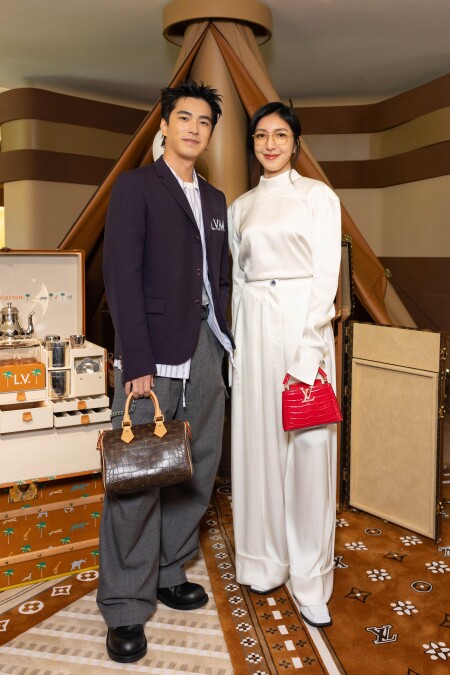 曾敬驊、楊謹華出席路易威登典藏工藝展活動。