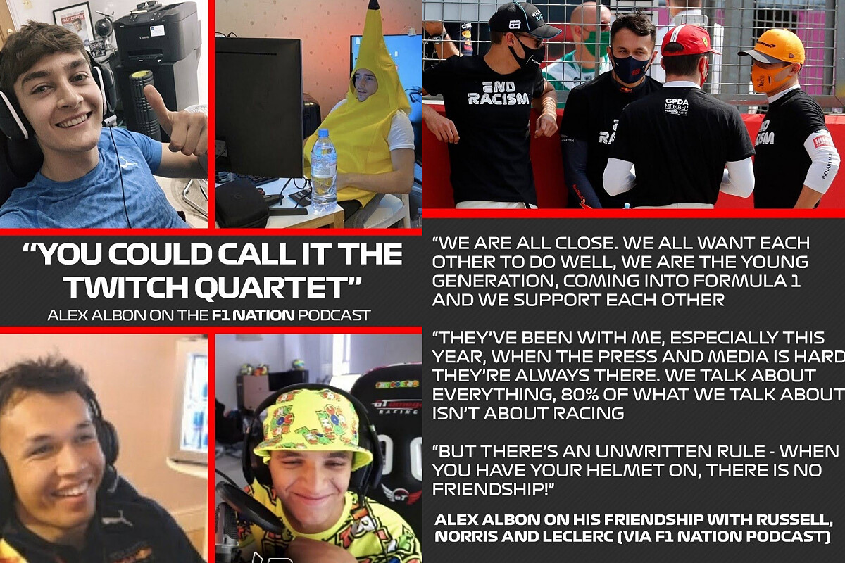 「電競四帥」(Twitch Quartet)在疫情期間，最讓 F1 車迷懷念的組合。