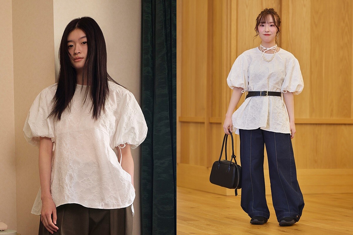 氣球袖長版上衣，NT$990