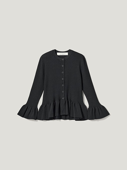 羅紋荷葉開襟外套，NT$990