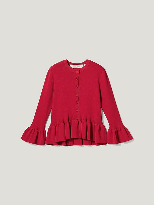 羅紋荷葉開襟外套，NT$990