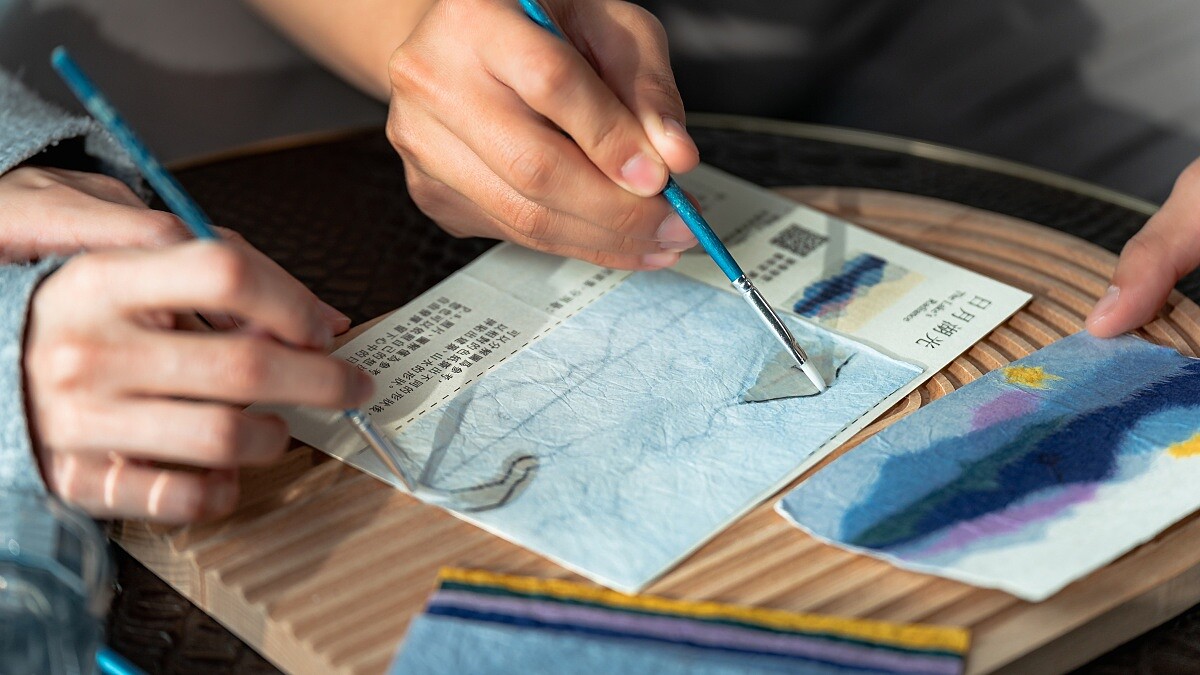 汉来日月行馆DIY活动《纸艺撕画》