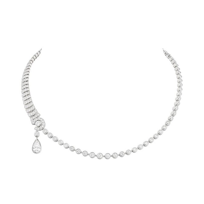 CHANEL 頂級珠寶N&deg;5 Drop 項鍊18K 白金鑲嵌鑽石