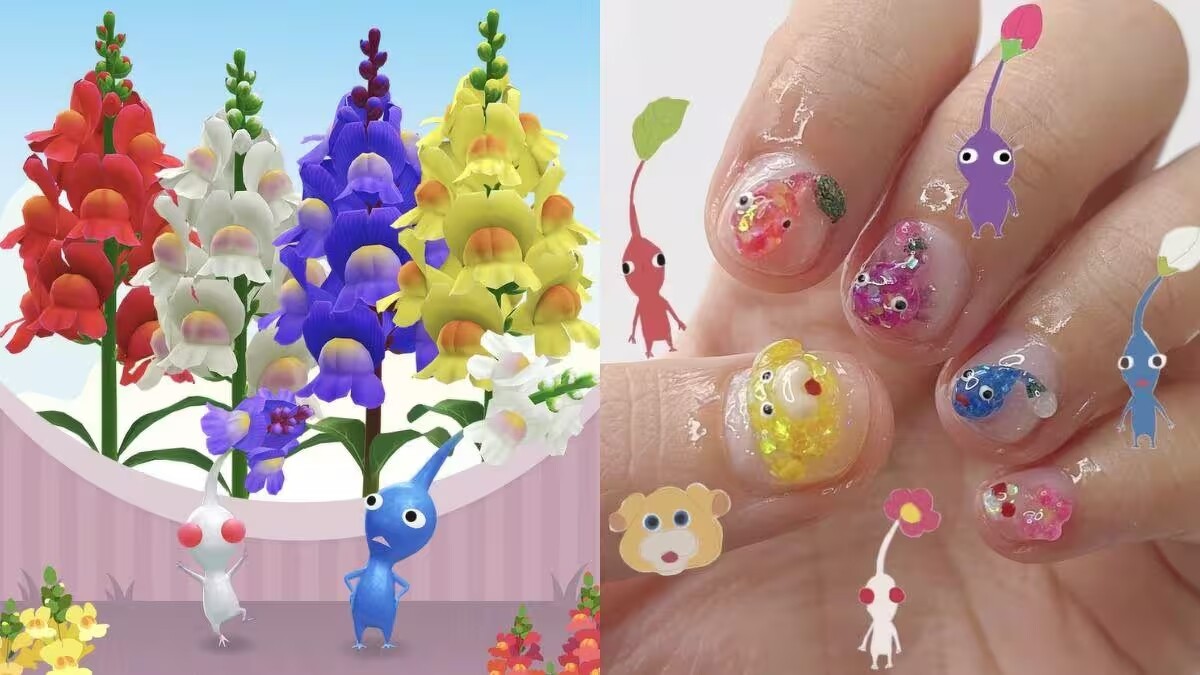 皮克敏美甲範本