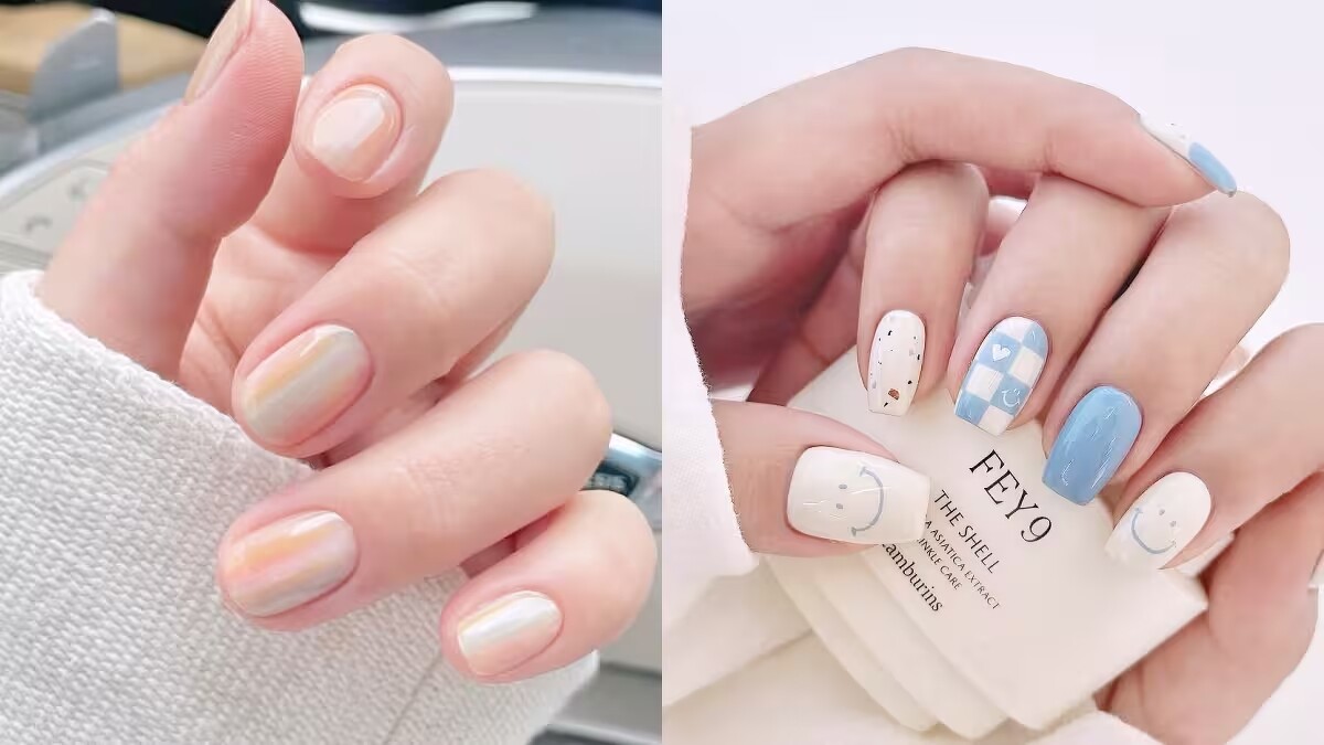 馬卡龍色系美甲範本