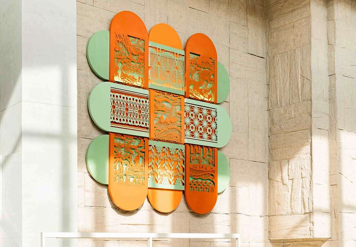 臺東圖書館－公共鐵雕藝術《織知》