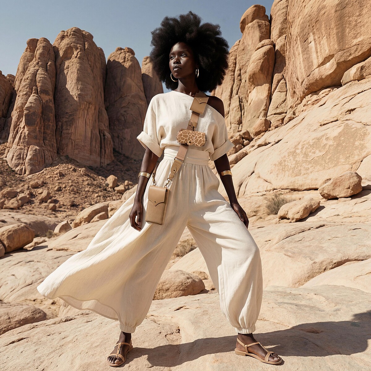 ANY DI 德國時尚真皮眼鏡包 &ndash; 長頸鹿 & ANY DI 德國時尚多功能背帶 &ndash; 蜜褐棕