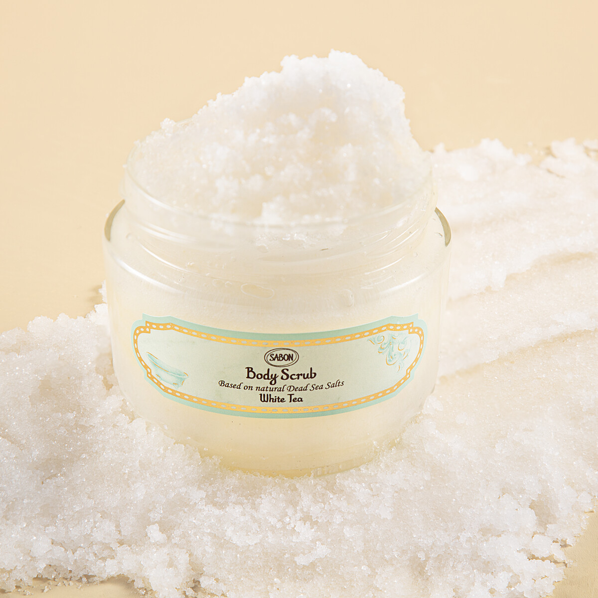 SABON白茶身體磨砂膏320g，NT1,480、500g，NT2,080