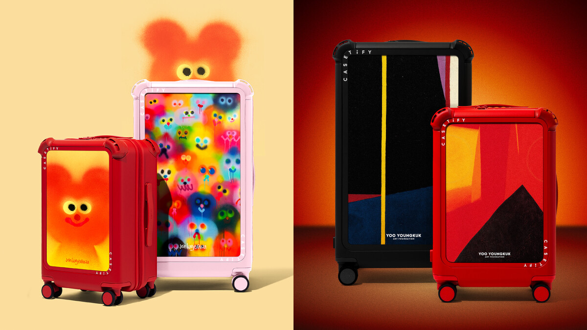 英國藝術家Jon Burgerman、韓國藝術家Yoo Young-kuk（劉永國）設計CASETiFY Travel行李箱