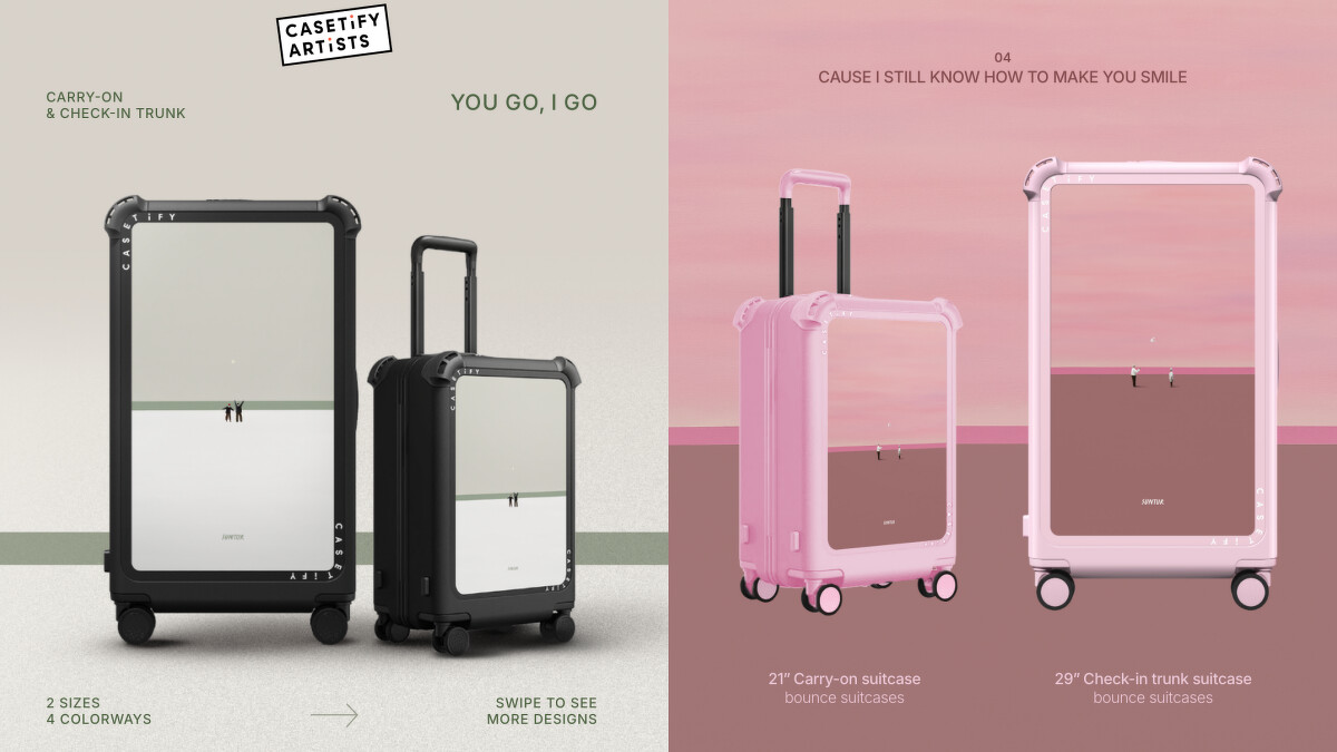 曼谷藝術家Suntur設計CASETiFY Travel行李箱