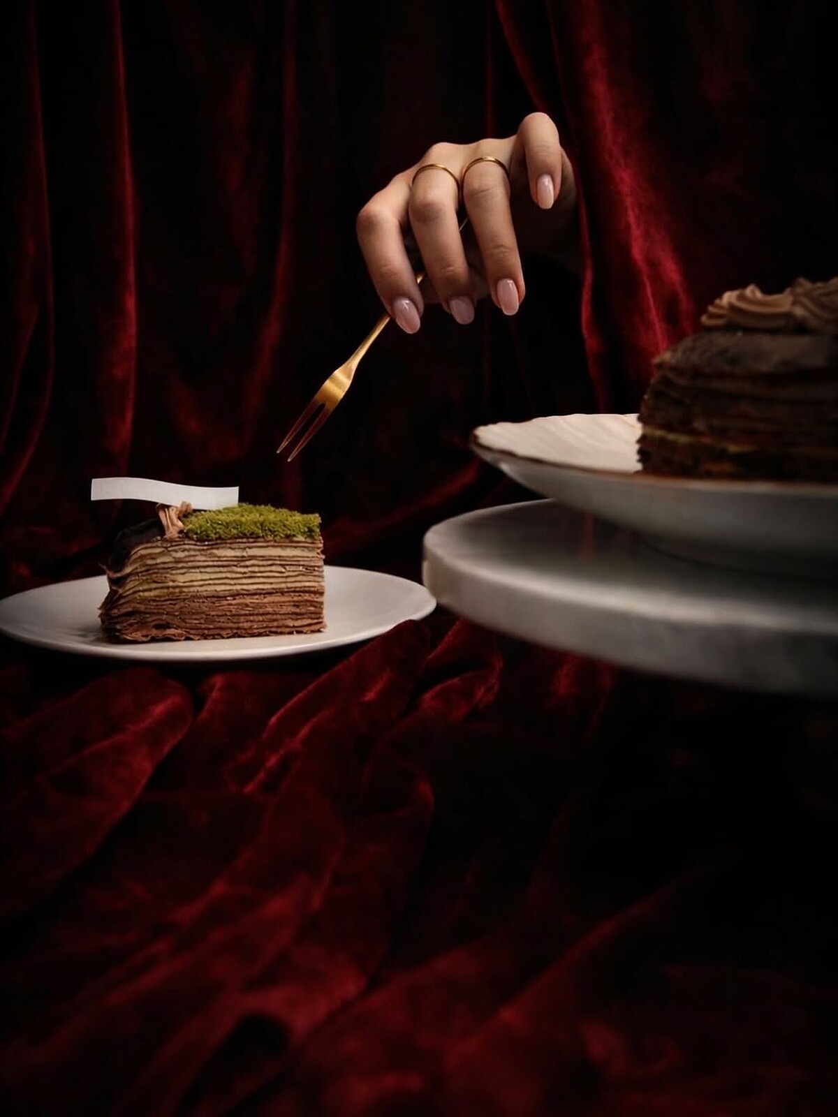 Maison Papillon 杜拜巧克力千層（圖片來源／maisonpapillon86 IG）