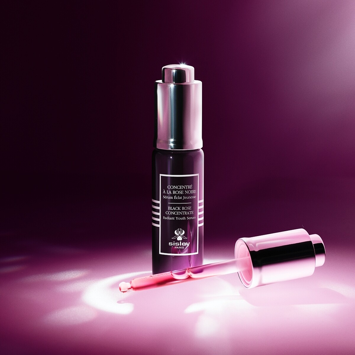 Sisley黑玫瑰彈潤水光菁萃情境圖。