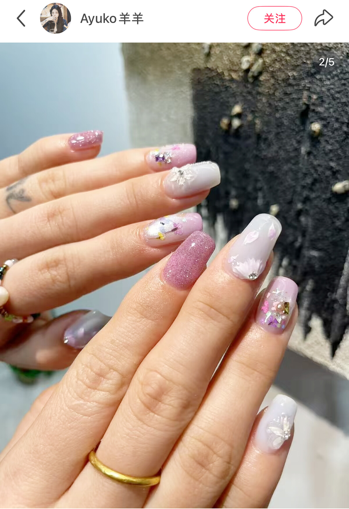 以小樱为灵感的库洛魔法使美甲範本(Photo/小红书)。
