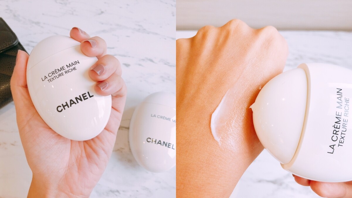 香奈兒精緻隨行玉手霜與質地。