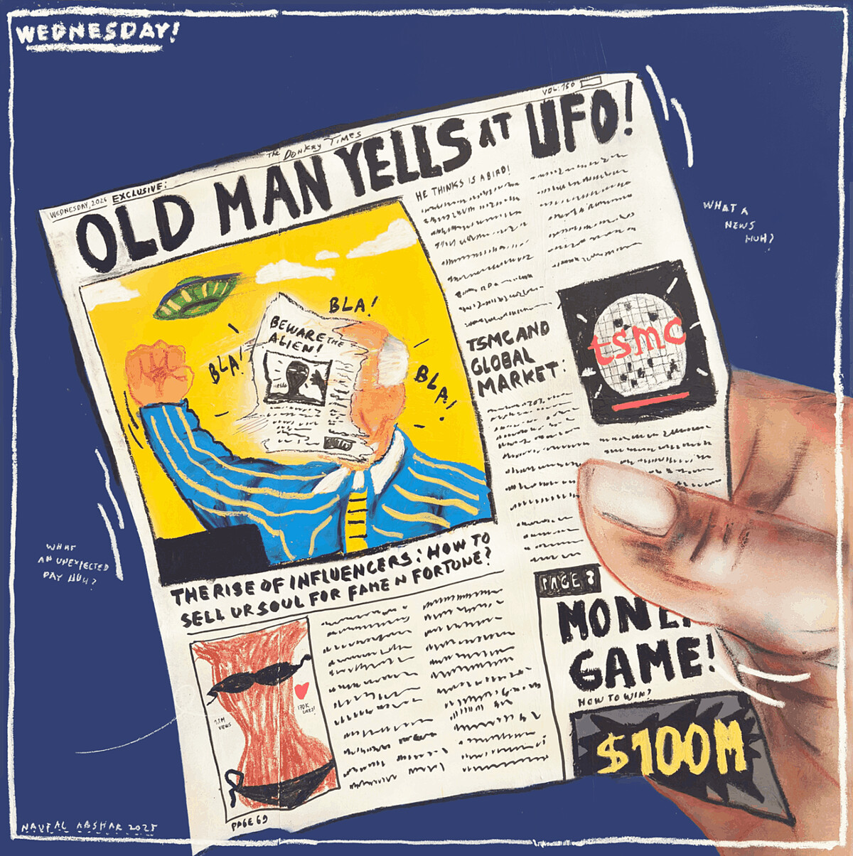 Wednesday - old man yells at ufo