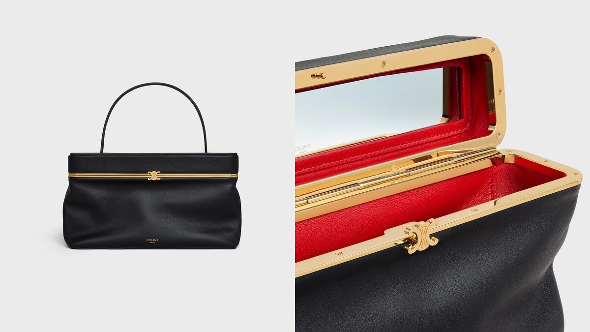 Celine RECTANGLE柔軟牛皮革手袋NT$135,000。
