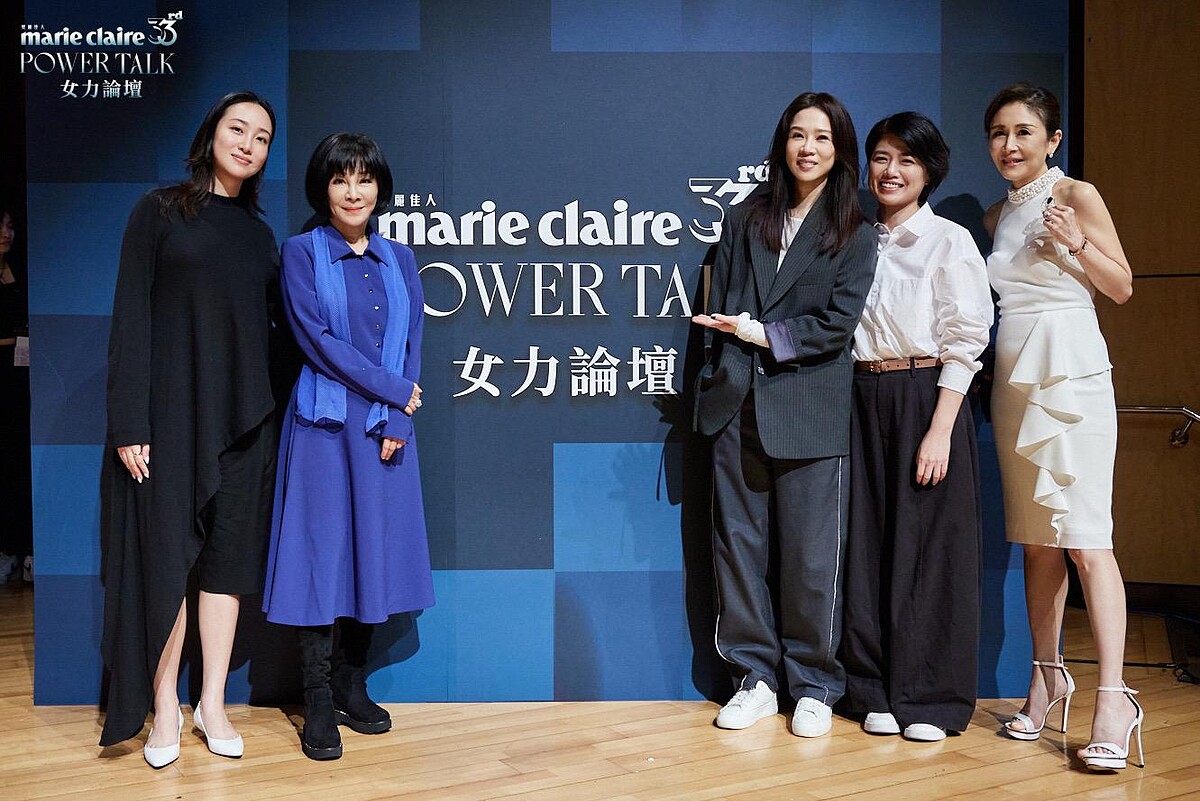 POWER TALK女力論壇大合照_從左置右順序:Melinda、吳淡如、謝盈萱、嚴藝文、 曲艾玲
