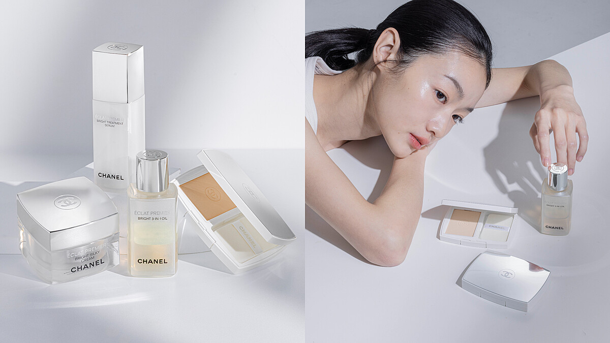 我的初生光只有香奈兒能決定！全新#發光油「初生光采淨亮精華油」輕油養膚告別斑點，「初生光采透亮防護粉餅」一拍清新透光，肌膚超淨透！