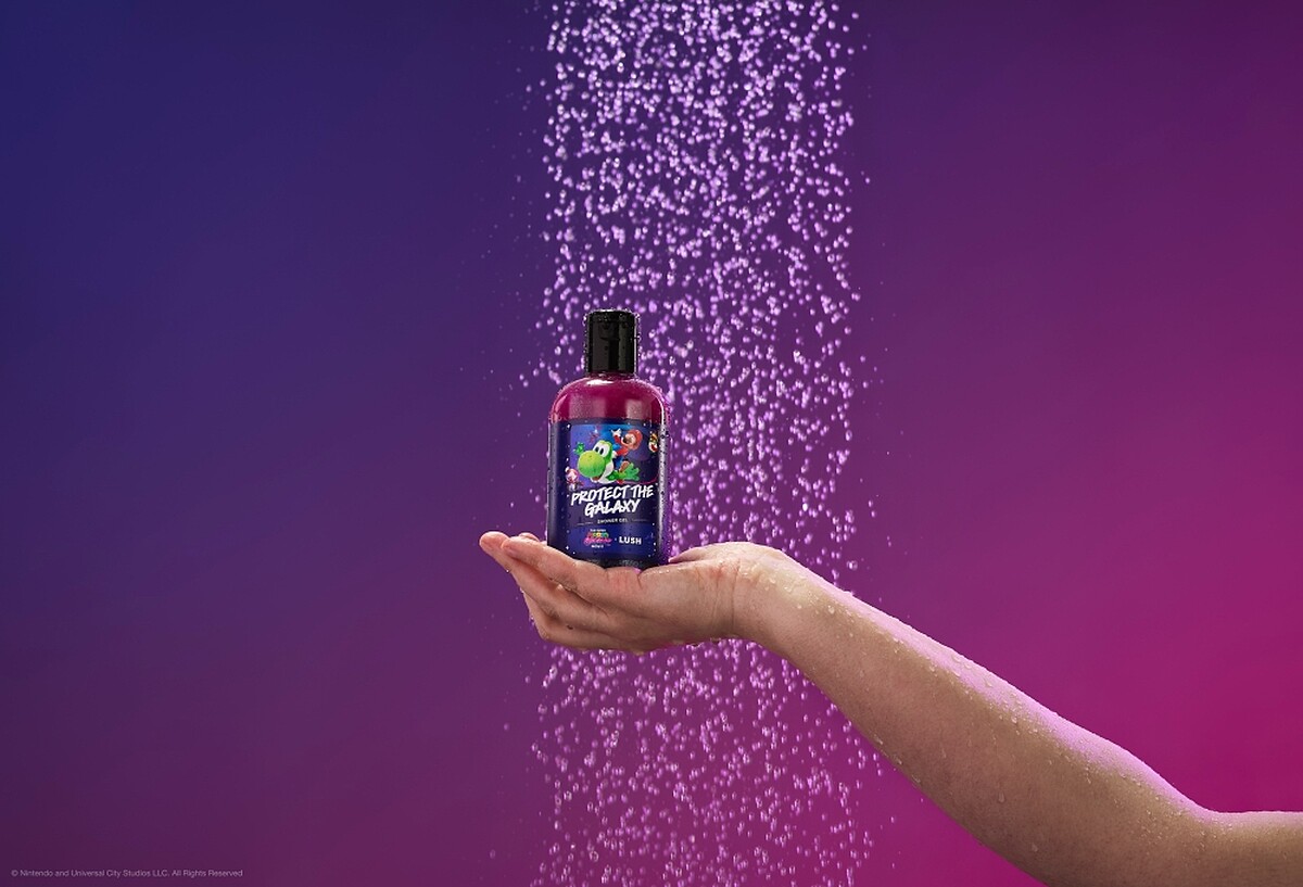 超級瑪利歐銀河電影版 &times; LUSH守護銀河沐浴露100g，NT525、250g，NT1,050、500g，NT1,650