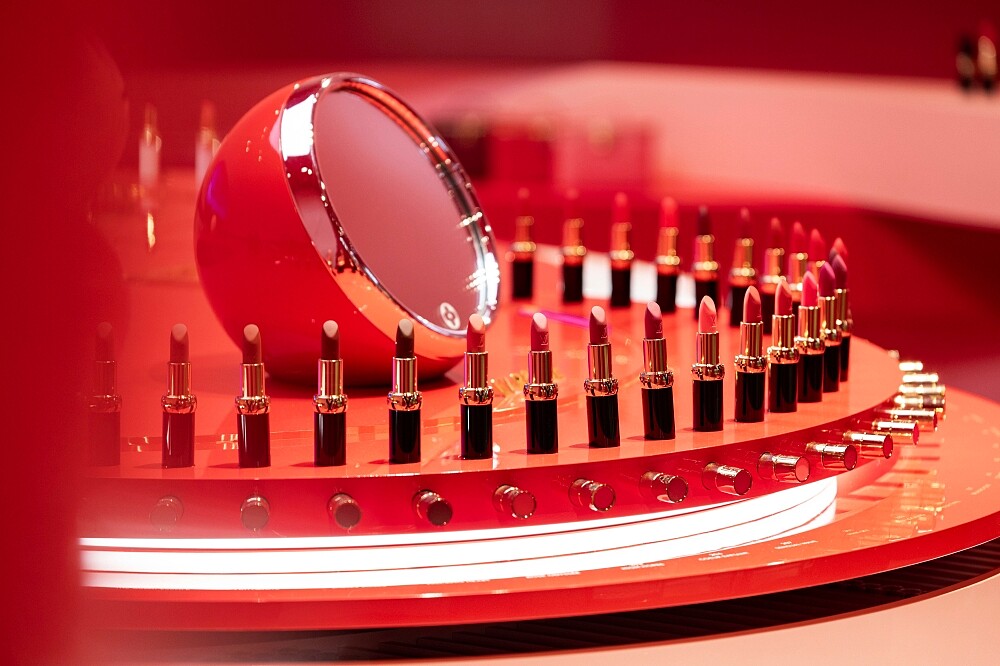 路易威登La Beaut&eacute;彩妝實驗沙龍中的彩妝之殿。