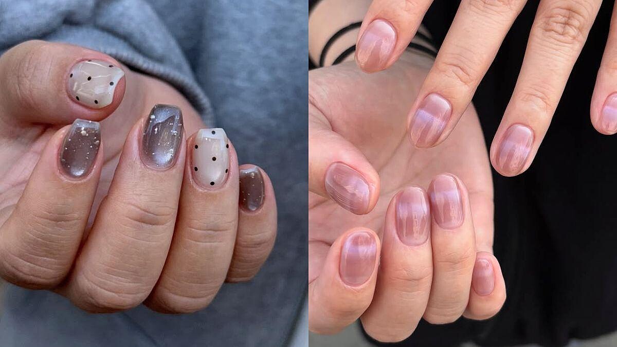 2026美甲推薦「玻璃美甲」！8系列透明款式＋18款設計範本，打造韓系高級感指尖