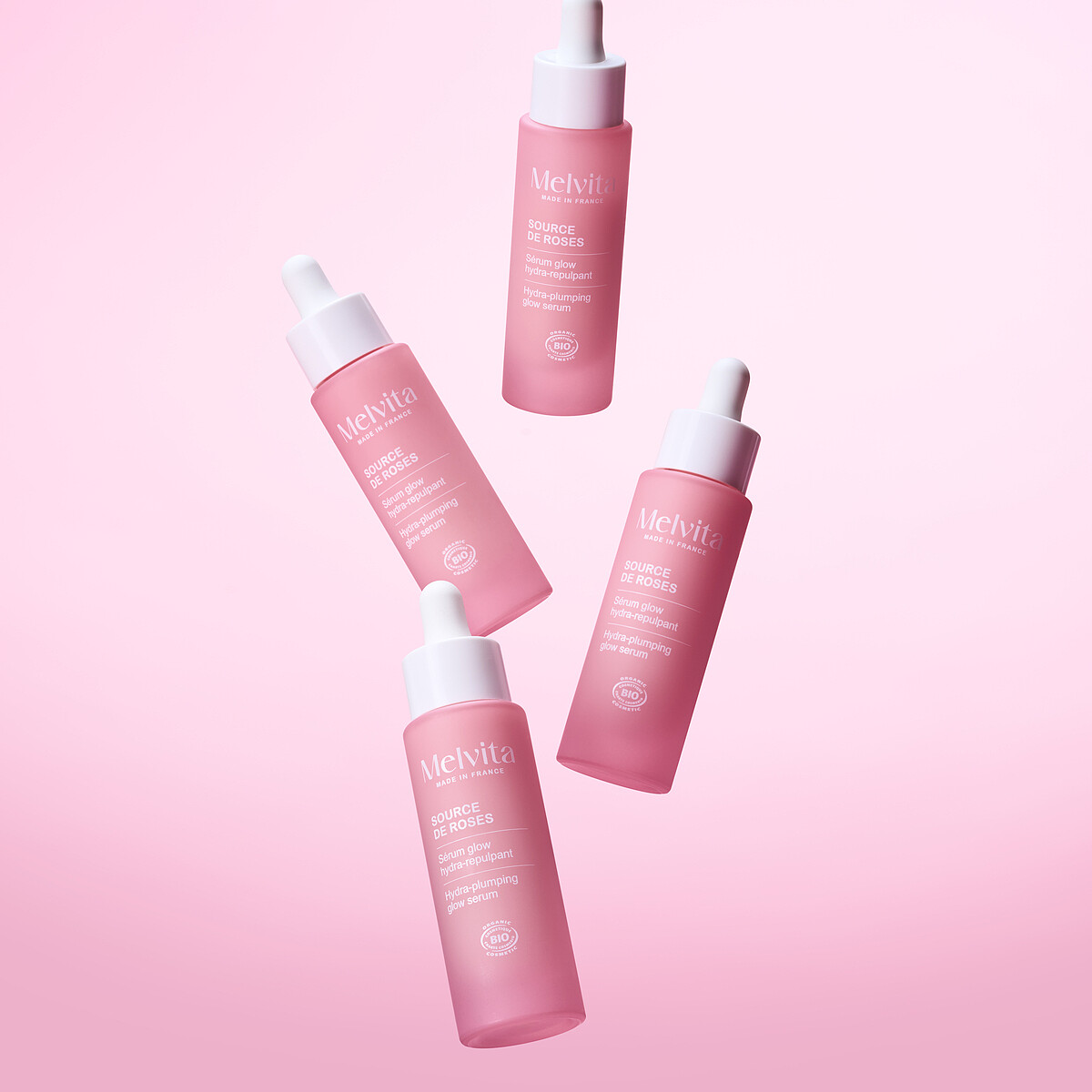 Melvita蜜葳特王者玫瑰凝水彈力精華情境圖。