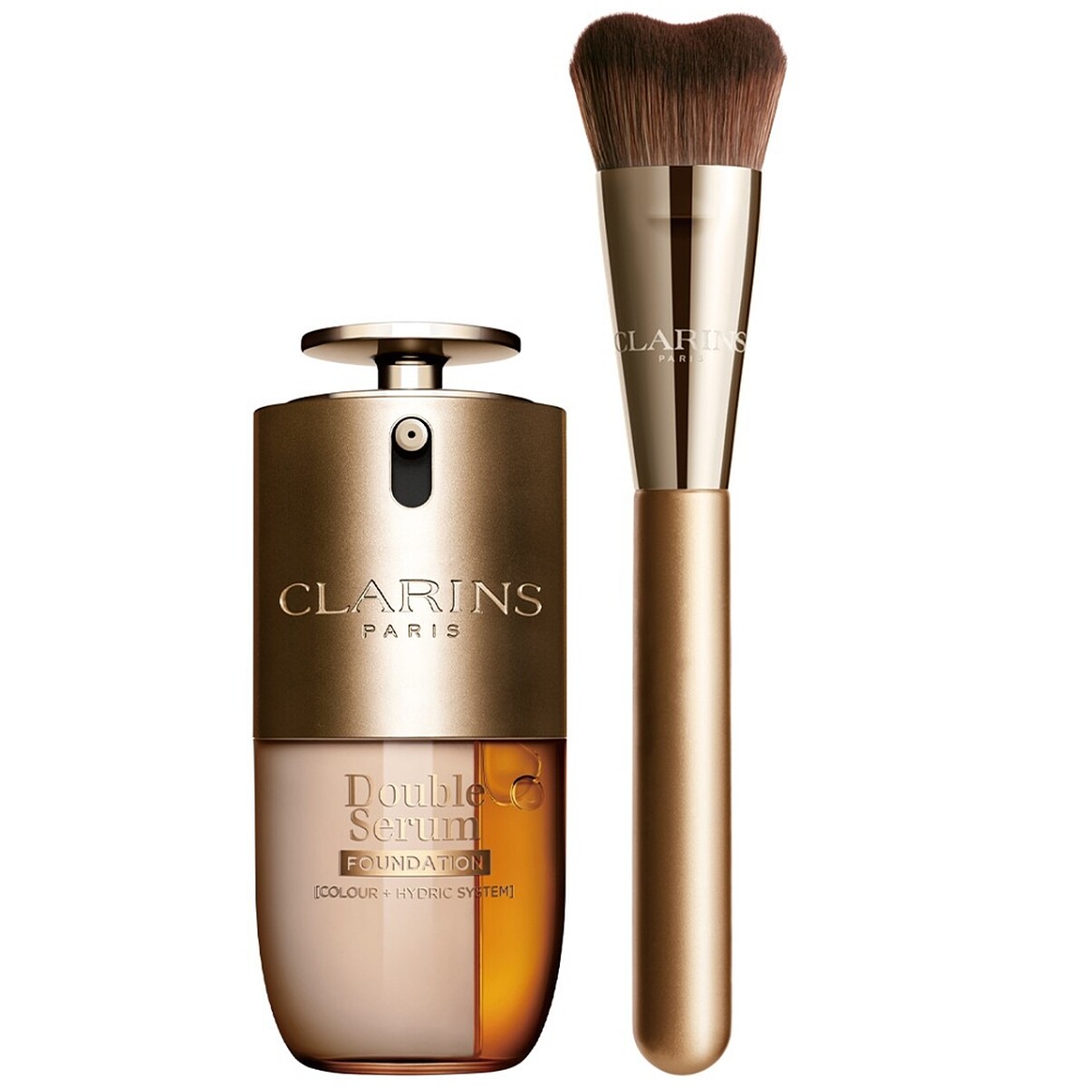 克蘭詩黃金雙萃底妝拉提刷組，NT4,300