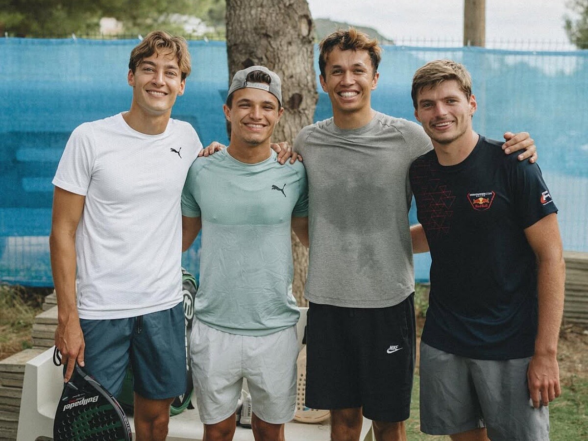 下了 F1 賽場，Max 和 George Russell、Lando Norris、Alexander Albon都是打球發燒友。