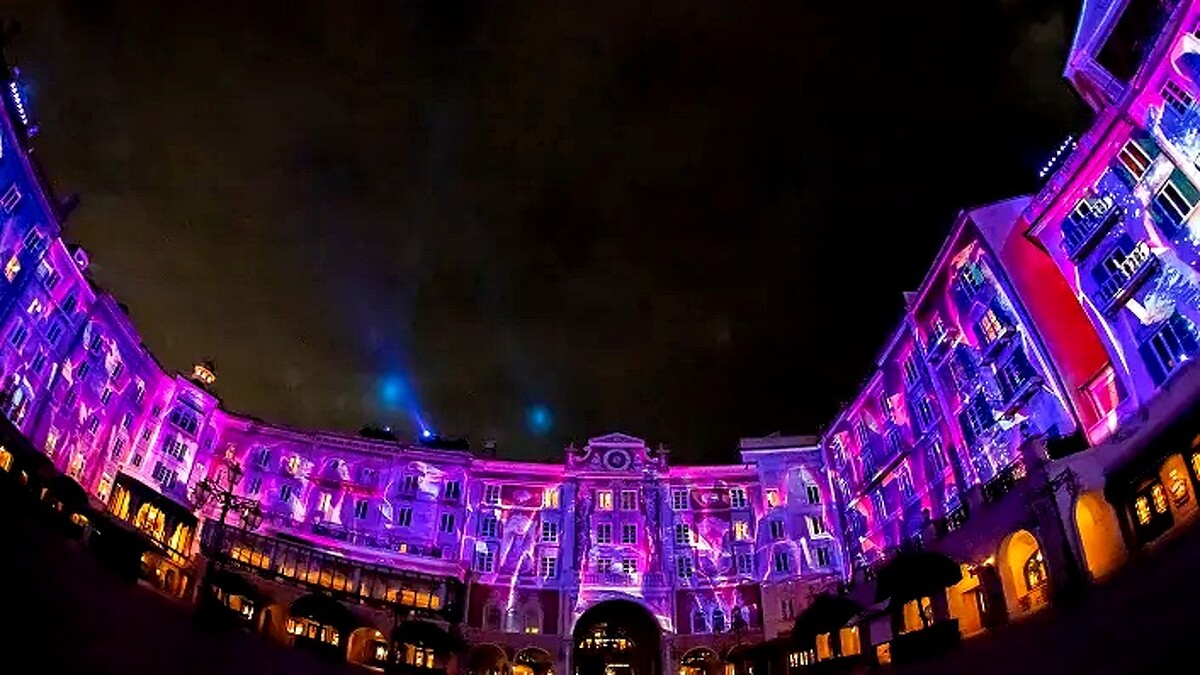 入夜後，地中海港灣將投射絢爛光影秀「閃耀歡騰之夜」