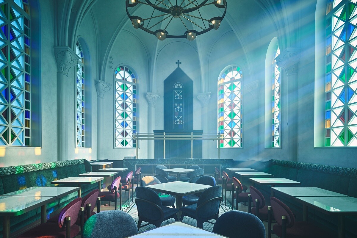 餐廳「Restaurant Cathedr&eacute;clat」的空間相當迷人。