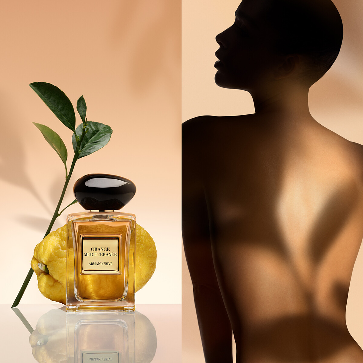 亞曼尼ARMANI PRIVÉ高級訂製香水花園系列-赤暮苦橙形象照。