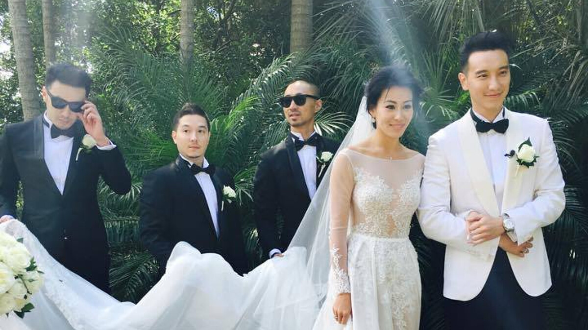 王陽明、蔡詩芸澳洲莊園浪漫完婚！6秒深情擁吻甜蜜破表