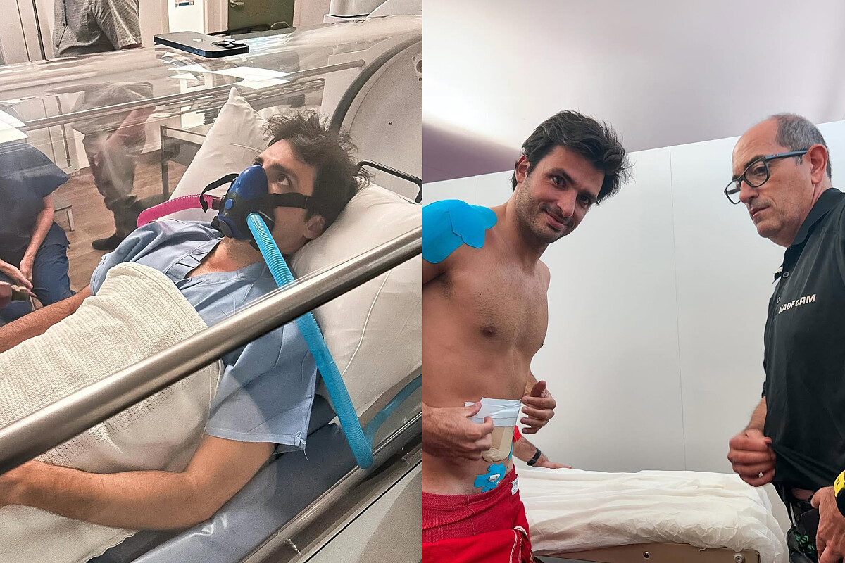 Carlos Sainz Jr. 動完手術，立即展開訓練。