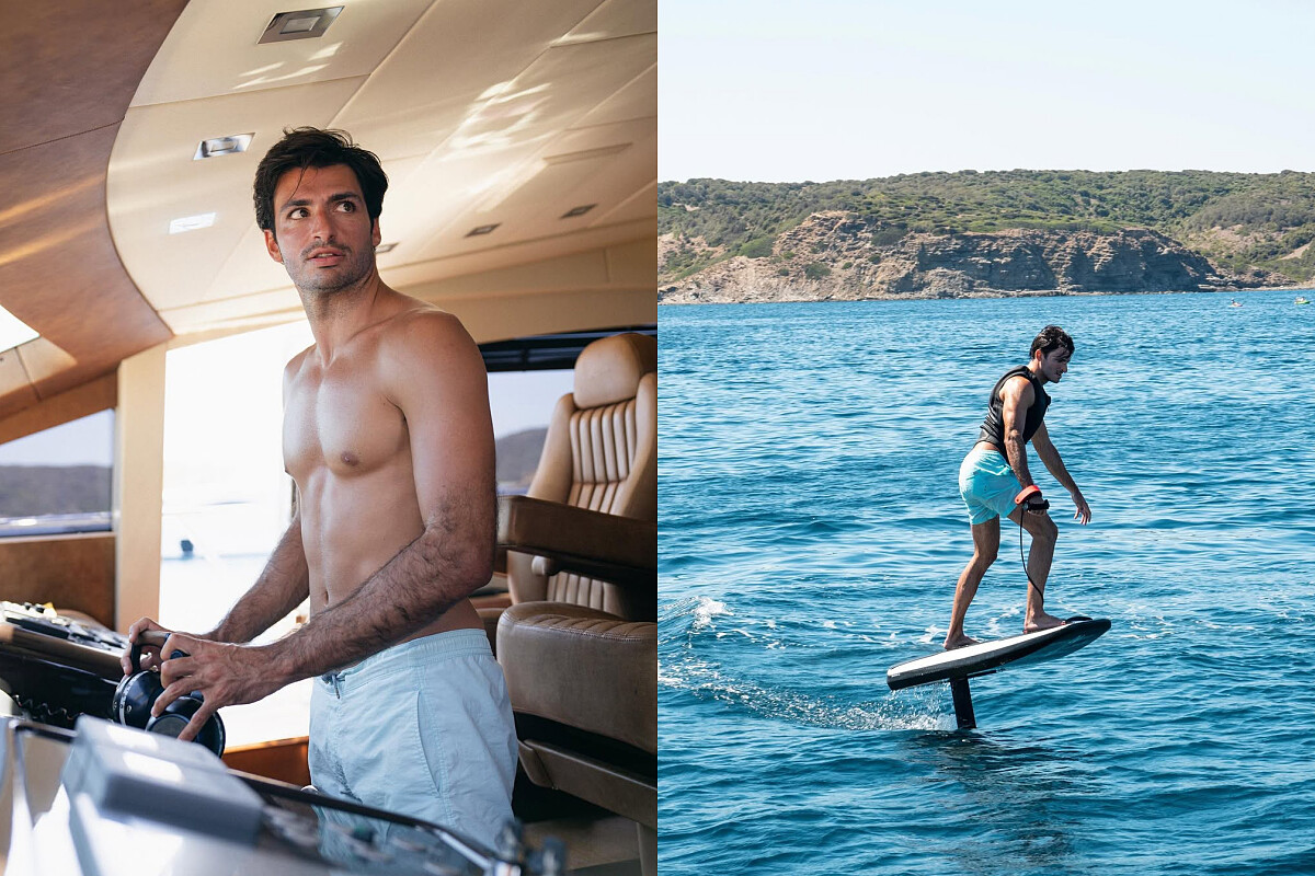 對 Carlos Sainz Jr. 而言，到海上放空就是最好的充電方式。