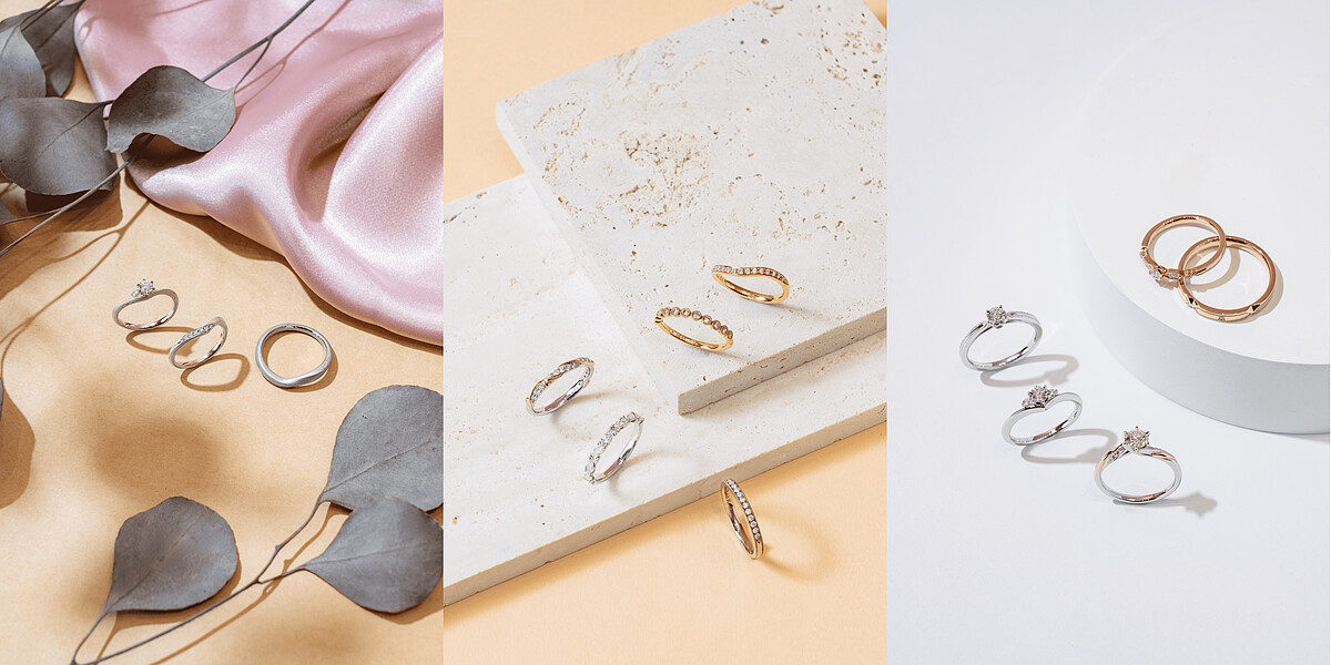 左：木目金系列、中：永恆戒系列、右：台灣限定系列)