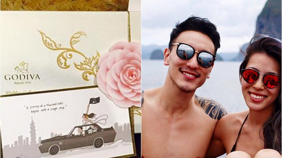 王陽明、蔡詩芸澳洲世紀婚禮倒數！絕美街頭婚照、超浪漫客製喜餅曝光