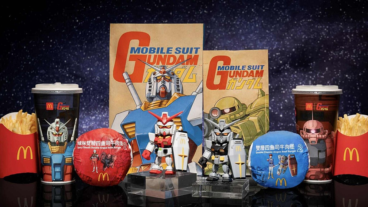 麥當勞鋼彈聯名4/29開賣！台灣兩款限定公仔、馬克杯怎麼獲得？還有這間主題旗艦餐廳