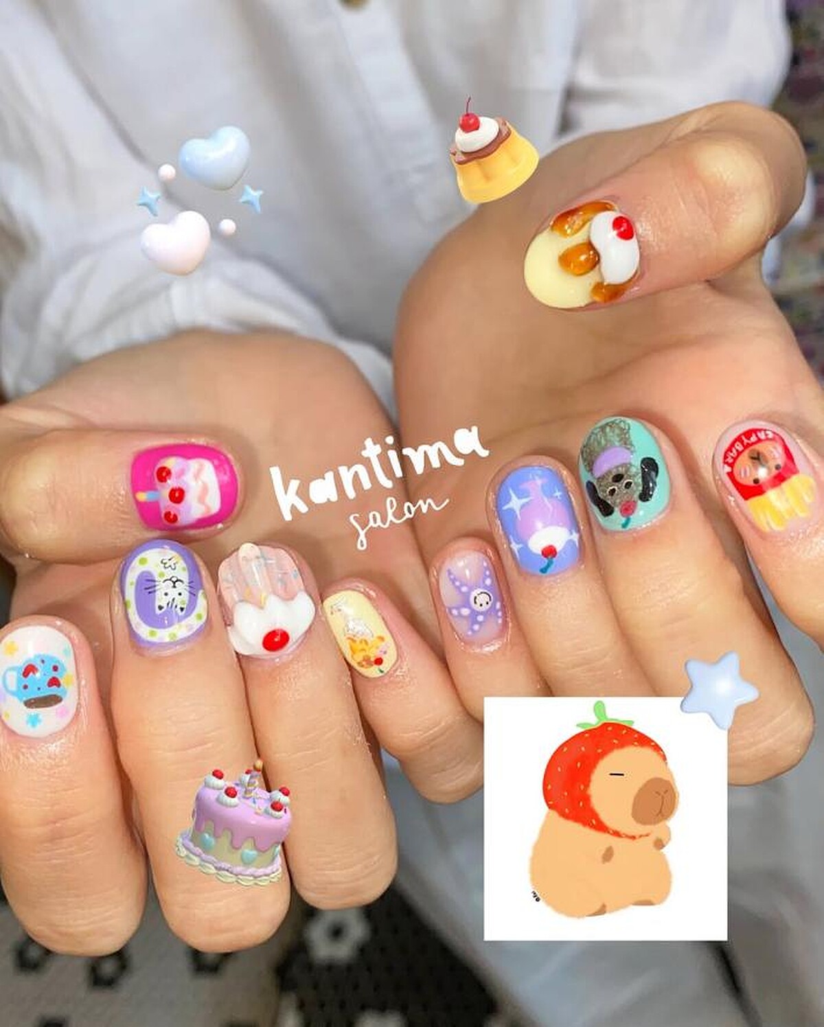 kantimasalon美甲作品。