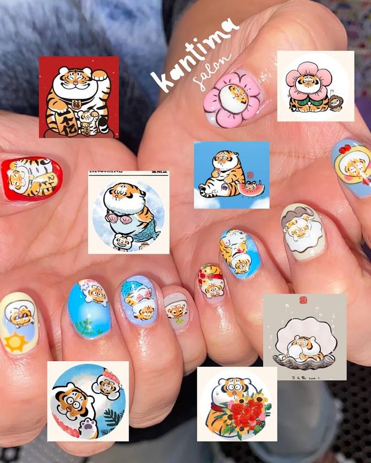 kantimasalon美甲作品。